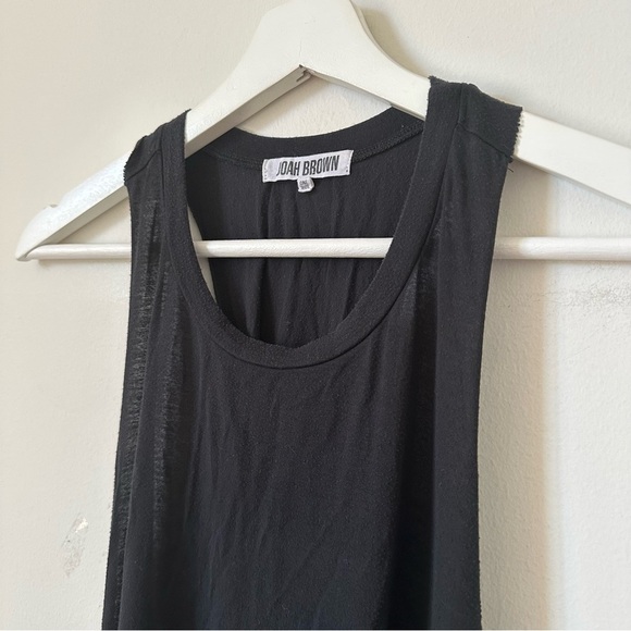 Joah Brown Black Twisted Back Muscle Crop Tee One Size - Picture 6 of 6